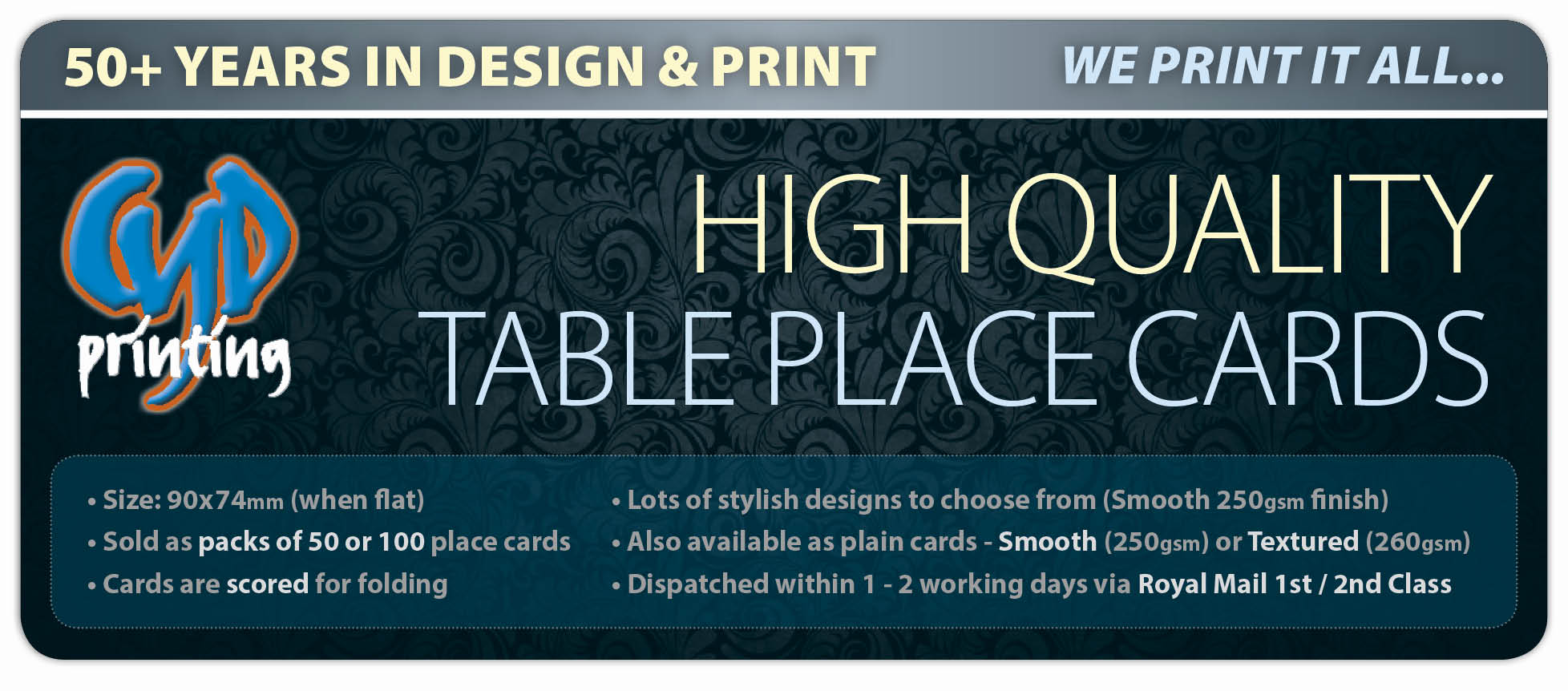 plain table place cards